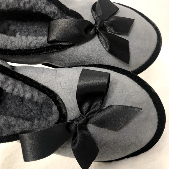 Celtic & Co Gray Shearling Ballerina Slipper Women’s Size 7 - Picture 2 of 8
